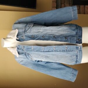 🆕️ SUGAR & JADE Phoebe Wash Sherpa Lined Denim Jacket GIRLS SIZE: XL (16/18)